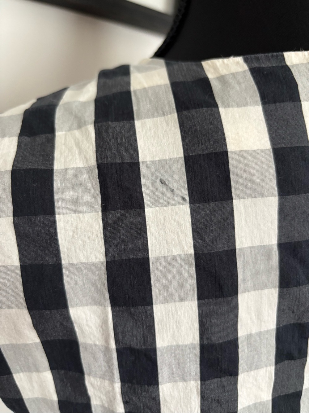 Tanya Taylor Black and White Gingham V-Neck Midi Dress - Picture 9 of 9